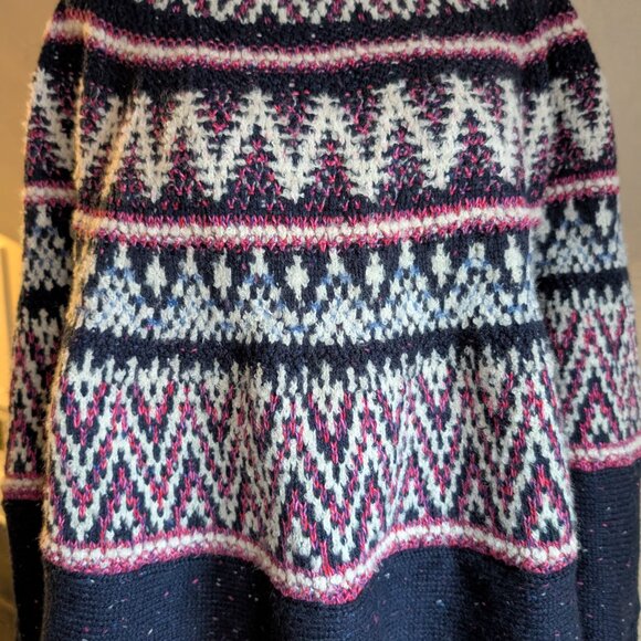 anthropologie sleeping on snow wool fair isle poncho sweater (XS/S) - Picture 4 of 6